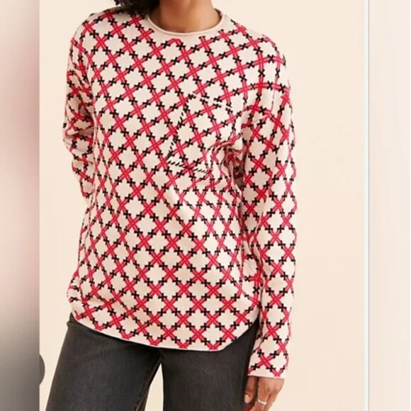 Free People Saemdi Abstract Oversized Sweater size XL - Picture 1 of 7